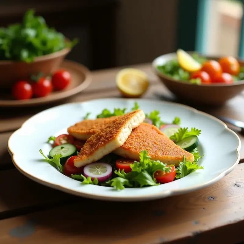 Merluza a la Romana con Ensalada: Receta Ligera y Sabrosa