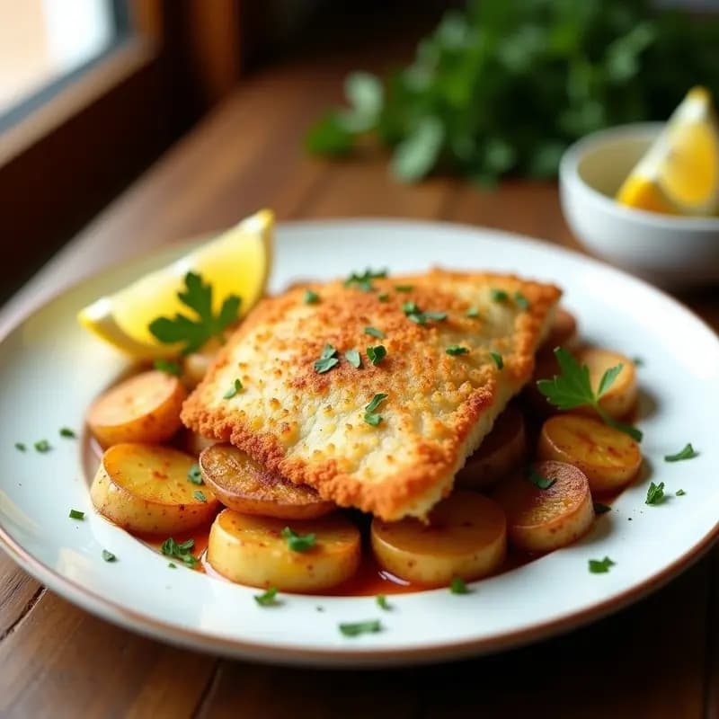 Merluza a la Romana con Patatas Panaderas: Receta Clásica y Sin Lactosa