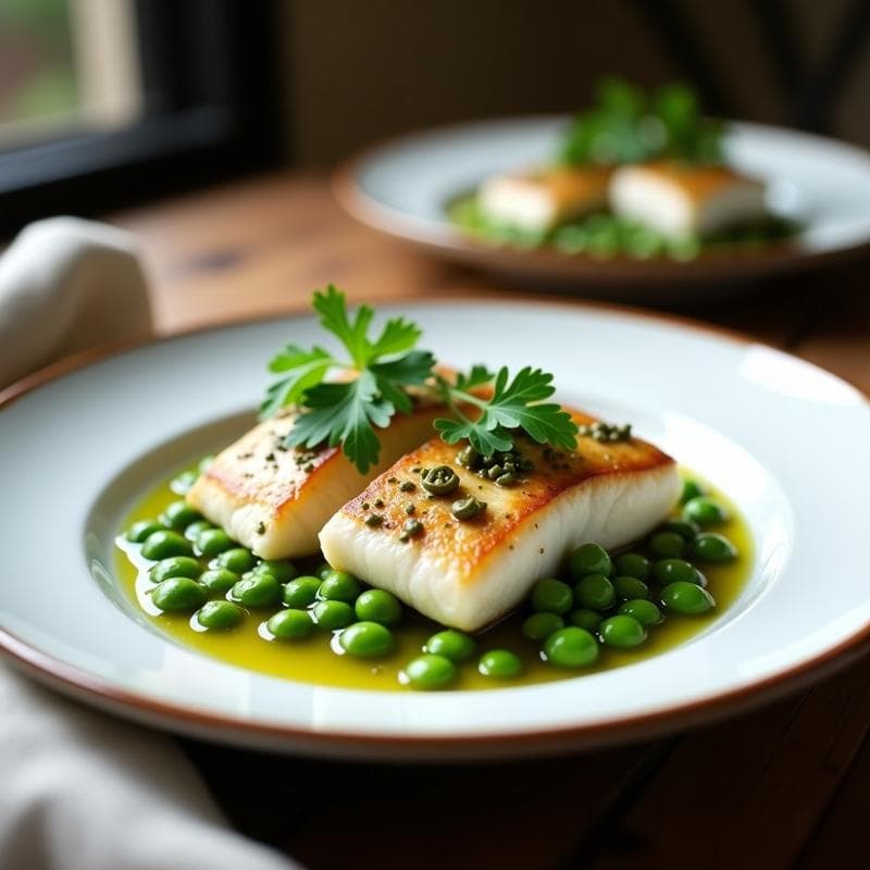 Merluza en Salsa Verde con Guisantes: Receta Española en Thermomix en 20 Minutos