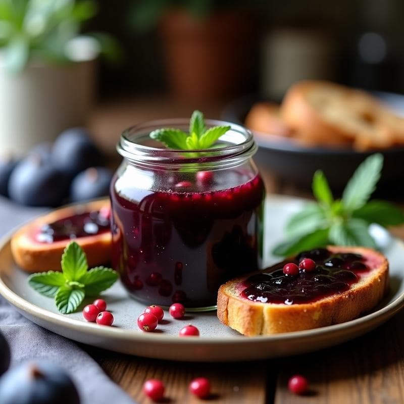 Mermelada de Higo Negro y Pimienta Rosa: Receta Sin Azúcar para Tostadas Gourmet