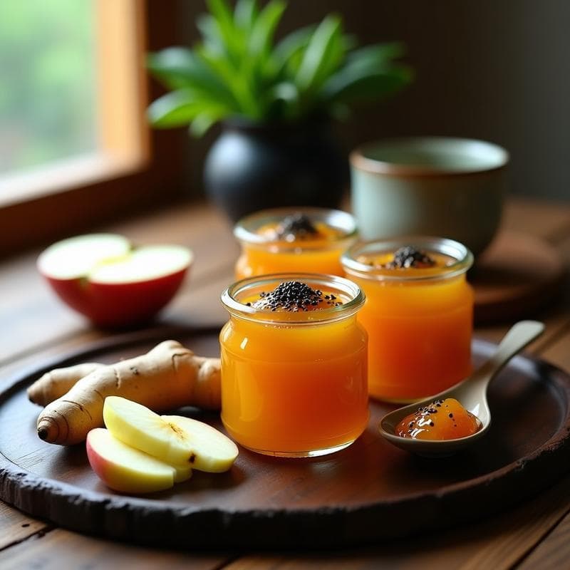 J arrange de Manzana y Jengibre con Toque de Wasabi: Mermelada Japonesa Picante y Sin Azúcar