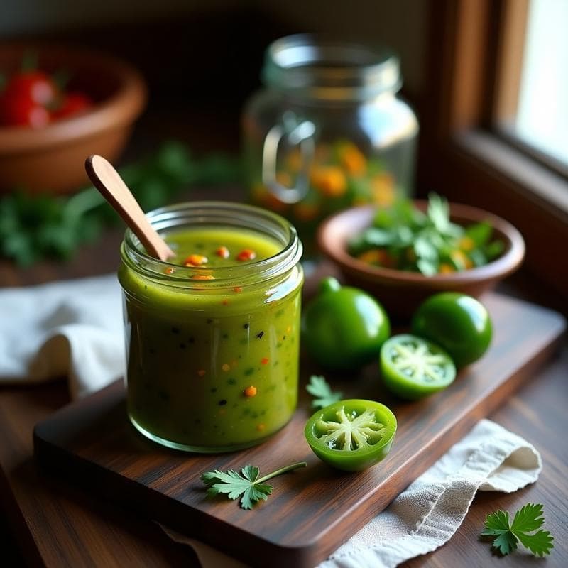 Mermelada de Tomate Verde y Chile Habanero: Receta Mexicana Picante Sin Azúcar