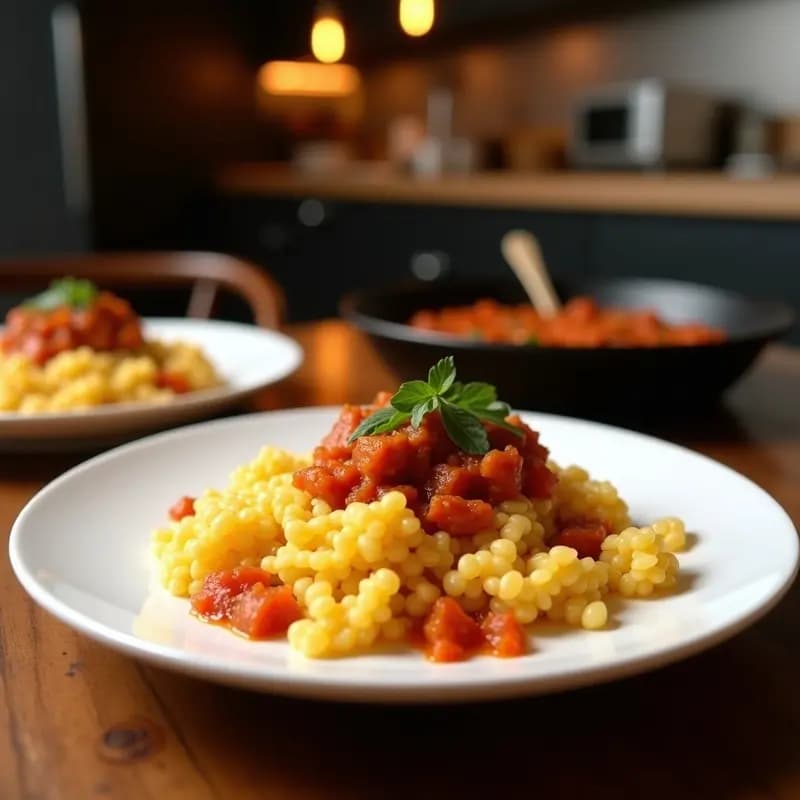 Migas Canarias con Chorizo y Salsa de Mojo Picón: Receta de Aprovecho en Sartén