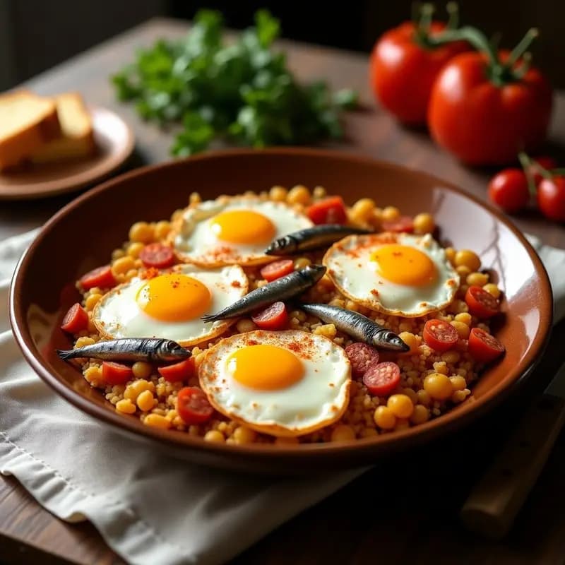 Migas con Chorizo y Sardinas: Desayuno de Pastores con Pan del Día Anterior