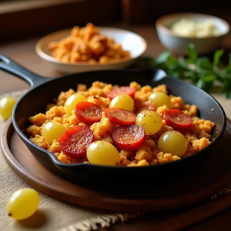 Migas con Chorizo y Uvas: Receta Extremadureña Tradicional para Aprovechar el Pan