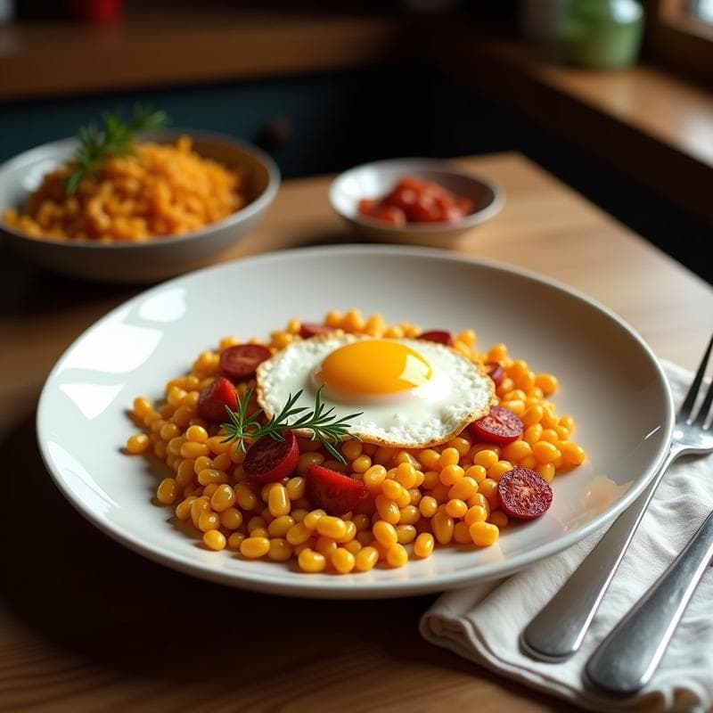 Migas con Chorizo y Huevo Frito: Receta Tradicional Española en 20 Minutos