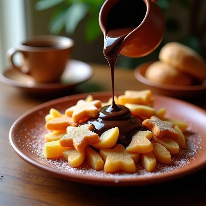 Migas Dulces con Chocolate y Churros: Desayuno energético de la Abuela