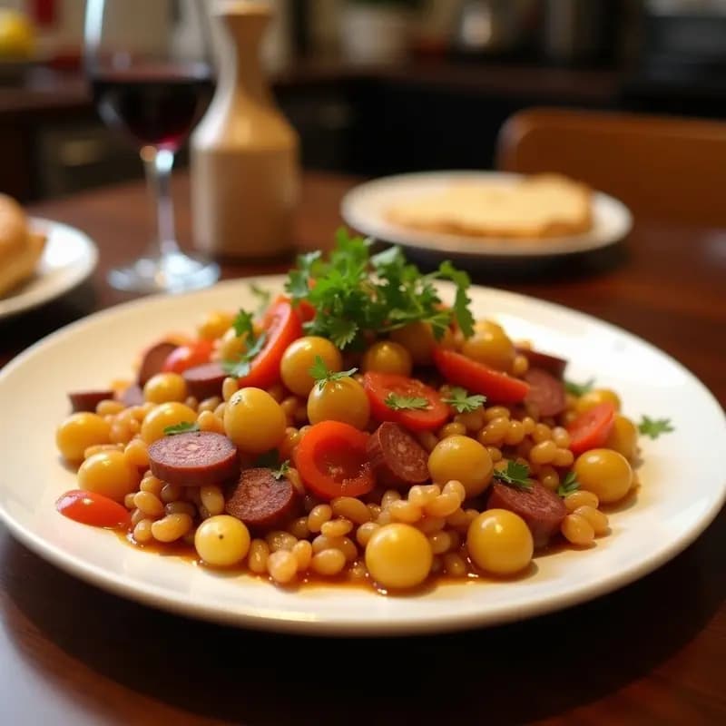 Migas Extremadureñas con Chorizo y Uvas: Receta Humilde y Sabrosa