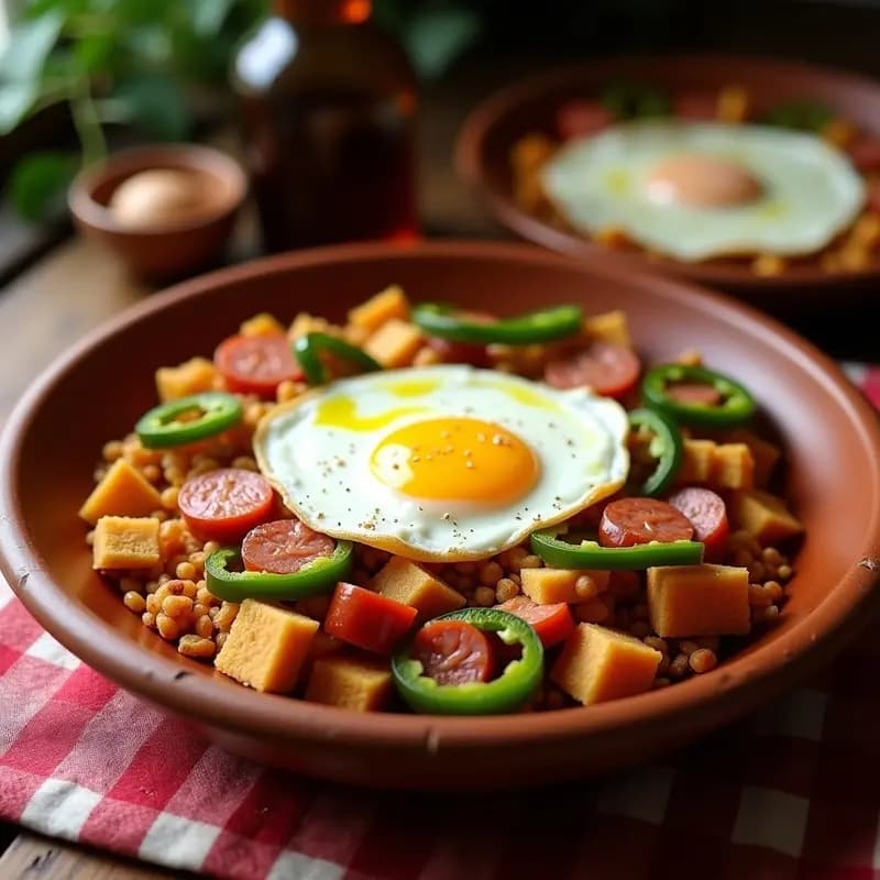 Migas de Pan con Chorizo y Pimientos del Padrón: Receta Extremeña Tradicional en 20 Minutos