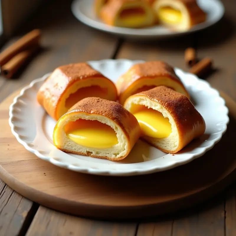 Miguelitos de La Roda: Dulces Tradicionales de la Abuela con Crema Pastelera y Canela