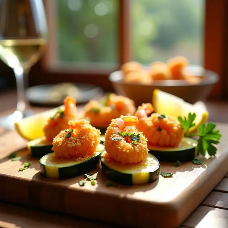 Miguitos de Calabacín y Gambas: Tapa Española Rápida y Sin Gluten para Verano
