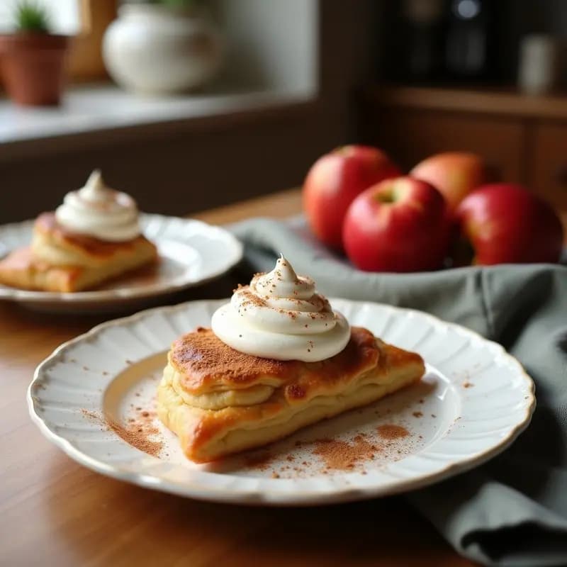 Milhojas de Manzana y Canela con Crema de Coco: Postre Francés Vegano y Sin Horno
