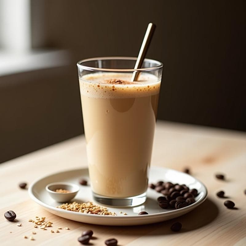 Milkshake de Café y Avena: Bebida Vegana Alta en Proteína para Post-Entreno