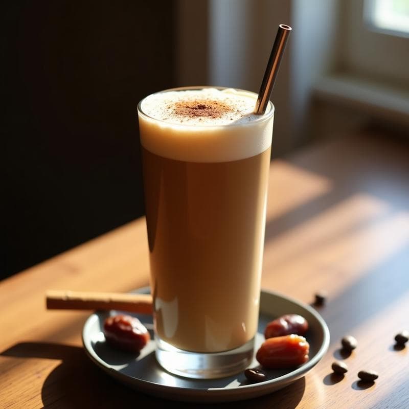 Milkshake de Café Cold Brew y Dátiles: Bebida Energética Keto sin Azúcar