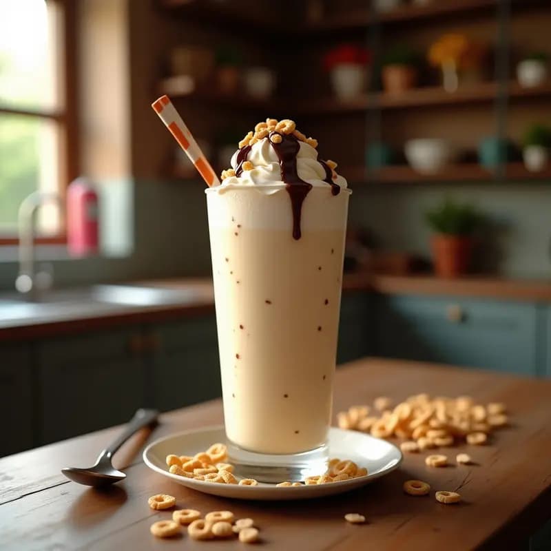 Milkshake de Cereal con Leche Condensada y Helado: La Bebida que es un Postre