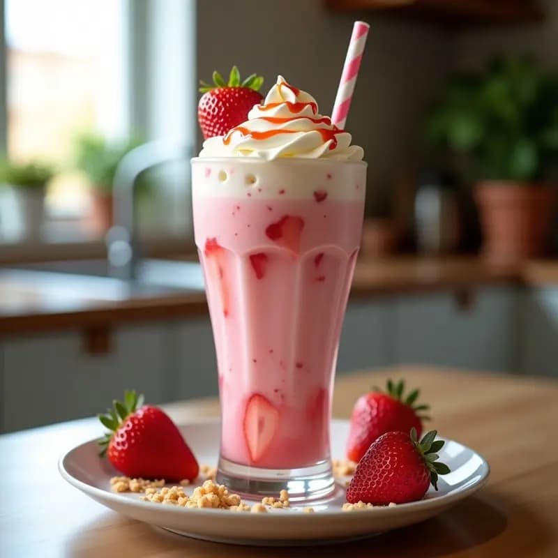 Milkshake de Fresas con Trozos de Cheesecake: Batido Ultradulce para Endulzar Tu Día