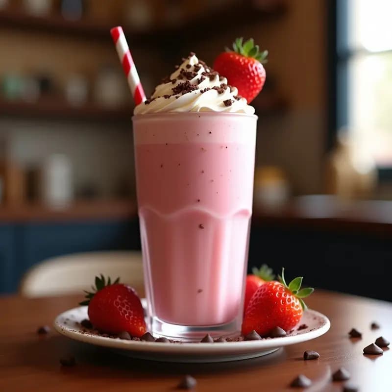 Milkshake de Fresas, Vino Tinto y Helado de Vainilla: Batido para Adultos