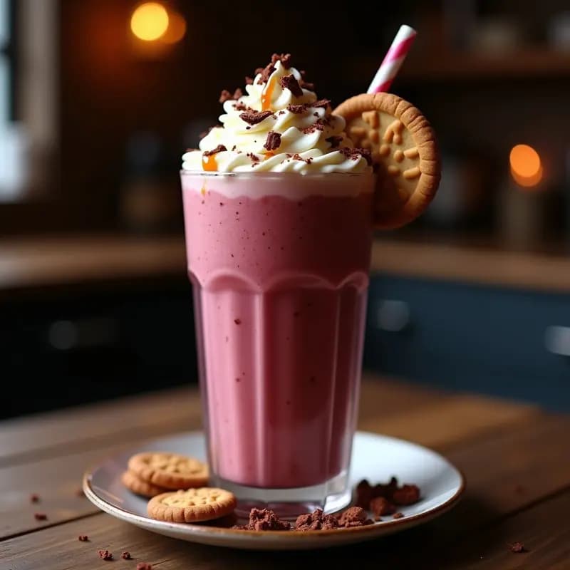 Milkshake de Galletas de Jengibre con Helado de Vino Tinto: Postre para Adultos