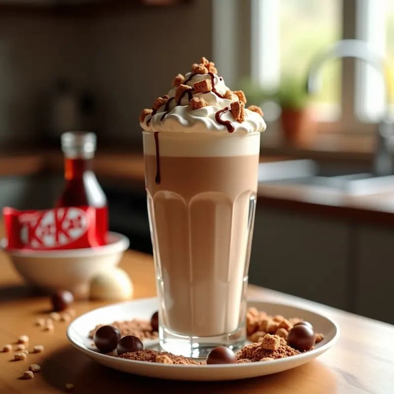 Milkshake de Kit Kat, Maltesers y Sirope de Chocolate: Bebida de los Sueños