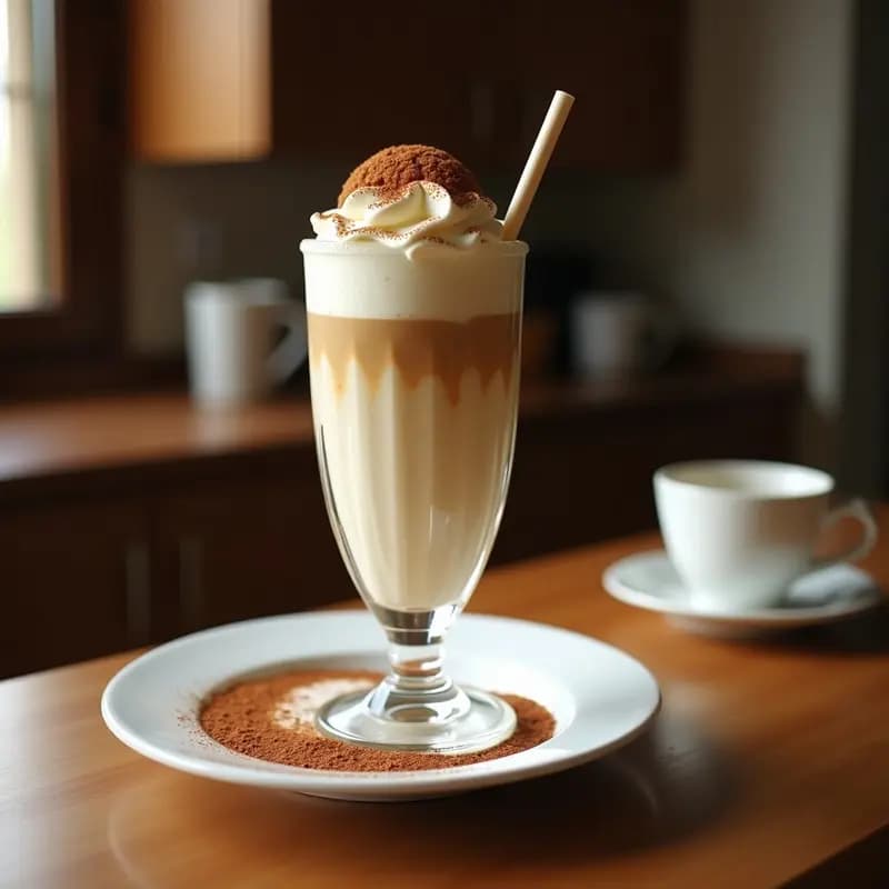 Milkshake de Tiramisú con Galletas y Café: Bebida Dulce y Cremosa para Amantes del Postre