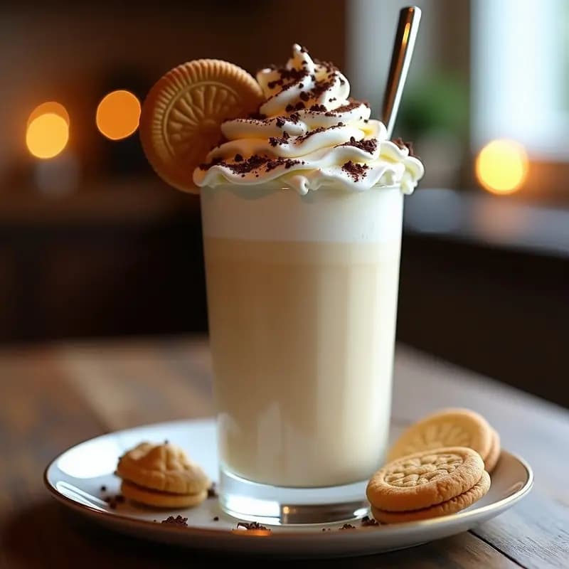 Milkshake de Turrón con Helado de Stracciatella y Nata Montada: Bebida Navideña Extreme
