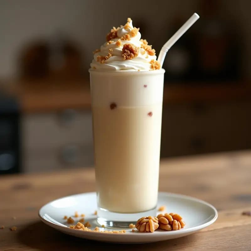 Milkshake de Turrón, Nueces y Helado de Vainilla: Batido Navideño Todo el Año