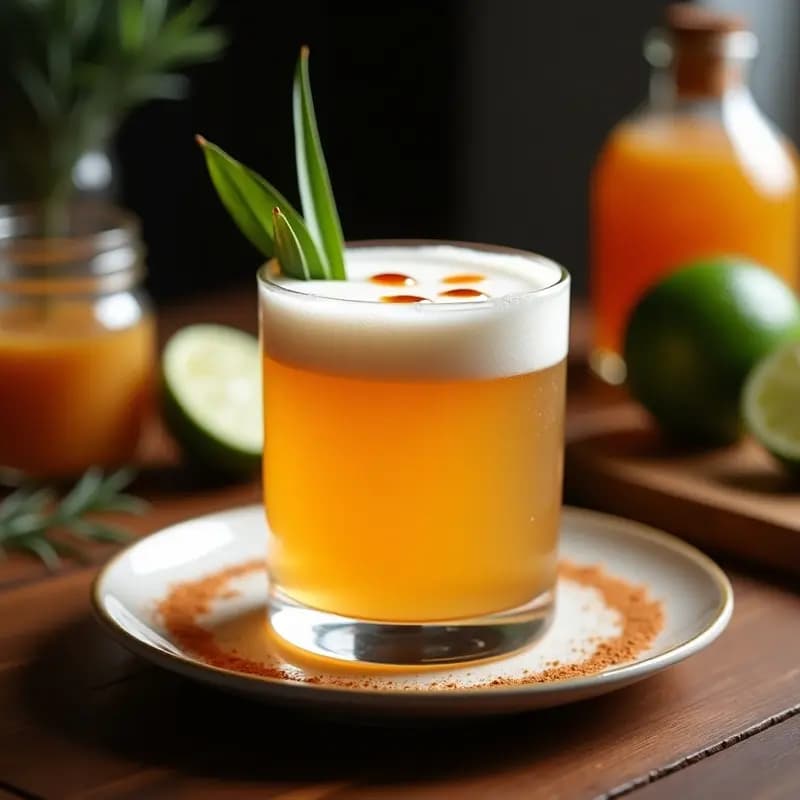 Mirto Sour: Cóctel Peruano con Pisco y Jugo de Lúcuma Sin Azúcar
