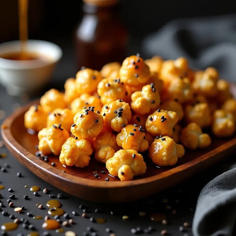 Miso Caramel Popcorn: Palomitas de Maíz con Caramelo de Miso y Semillas de Sésamo Negro