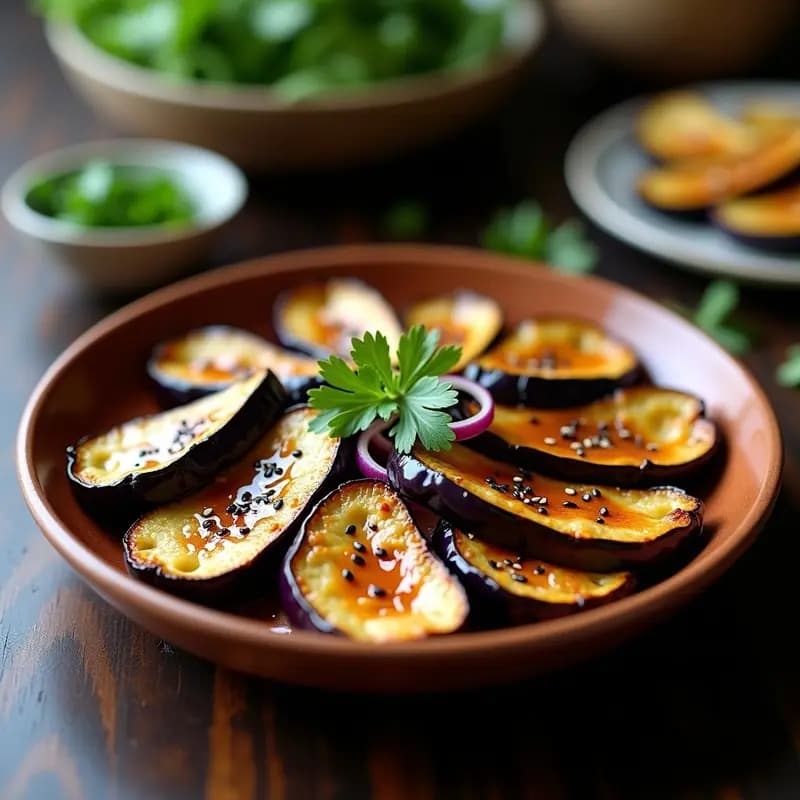 Miso Glazed Aubergine: Berenjenas al Horno con Glaseado de Miso y Mirin