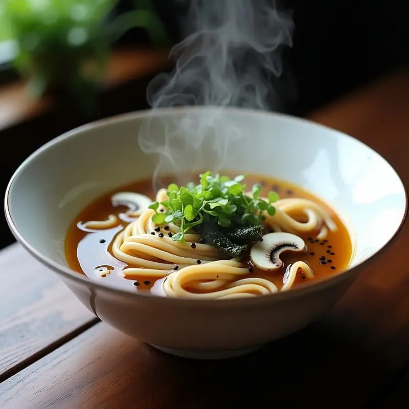 Miso Soup con Fideos Soba y Hongos Enoki: Receta Japonesa Desintoxicante