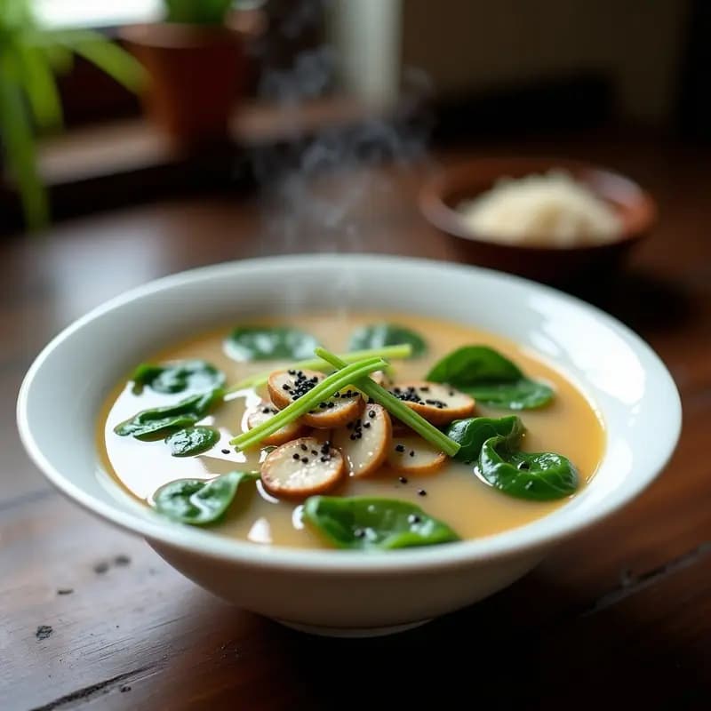 Miso Soup con Setas Shitake y Espinacas: Receta Japonesa Detox en 10 Minutos