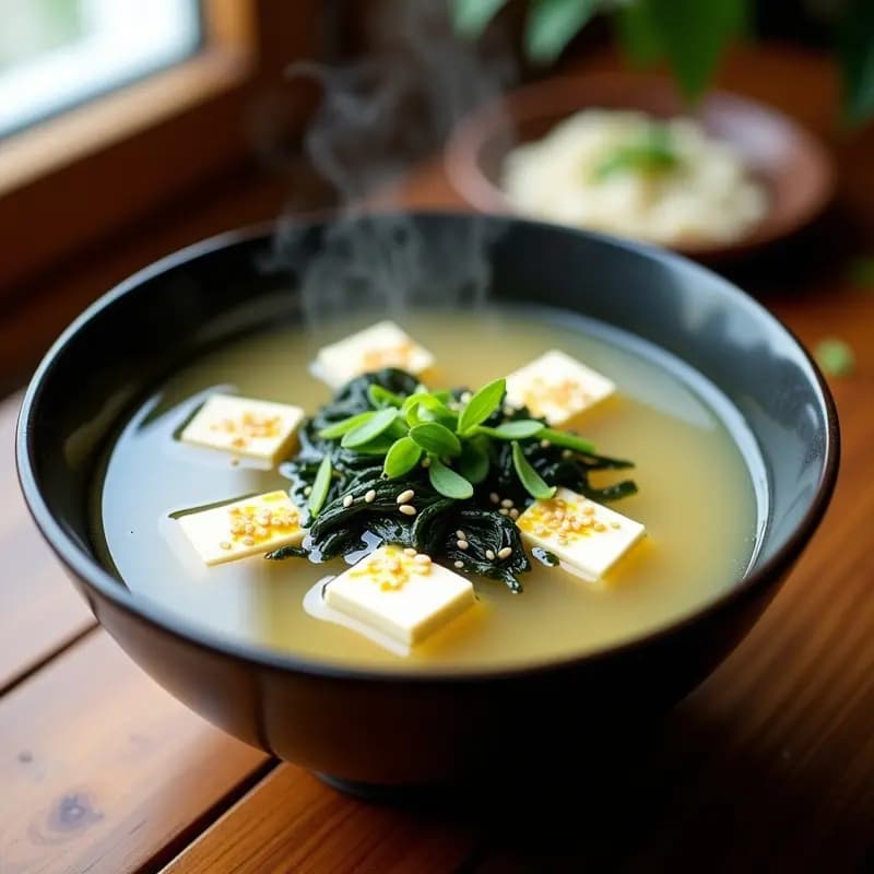 Miso Soup Japonés con Tofu y Wakame: Sopa Detox y Baja en Calorías en 15 Minutos