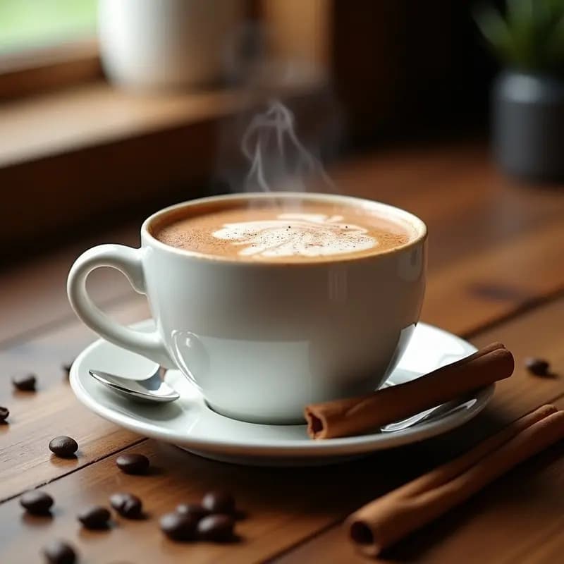 Mochaccino Proteico con Leche de Vaca y Canela: Bebida Italiana para Pre-Entreno