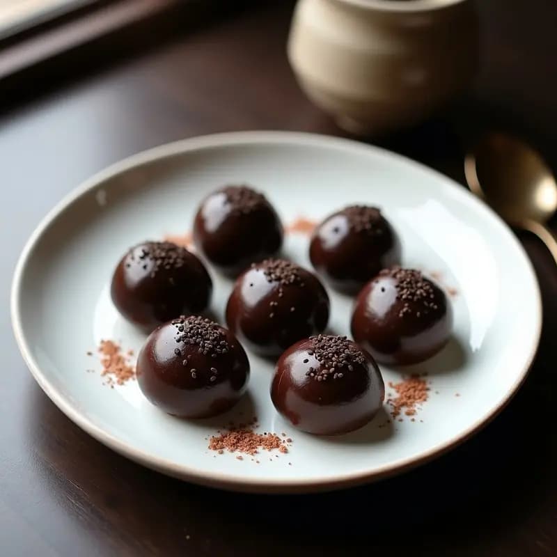 Mochi de Cacao y Algas: Postre Japonés Sin Azúcar con Toque Umami
