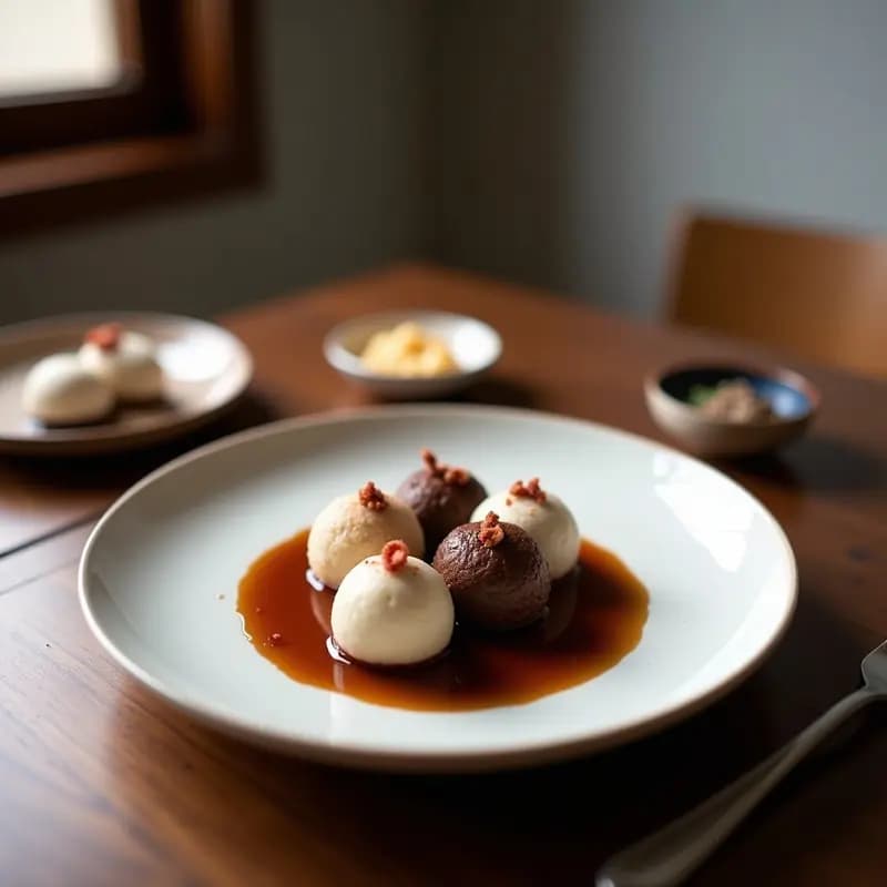 Mochi de Cacao y Avellanas: Postre Japonés Sin Gluten y Keto en Microondas