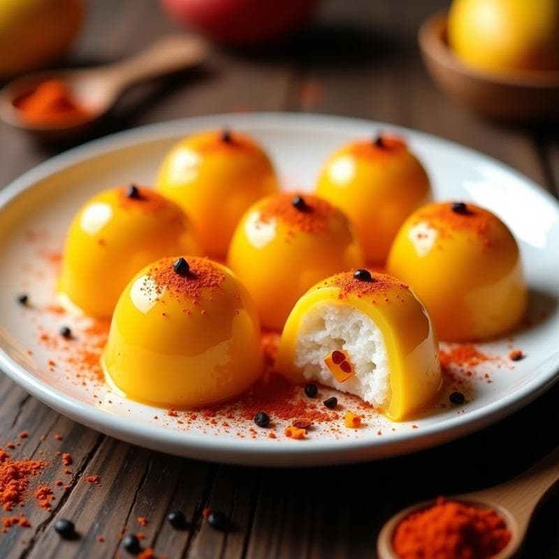 Mochi de Mango y Chile en Polvo: Postre Japonés Picante y Dulce en 20 Minutos