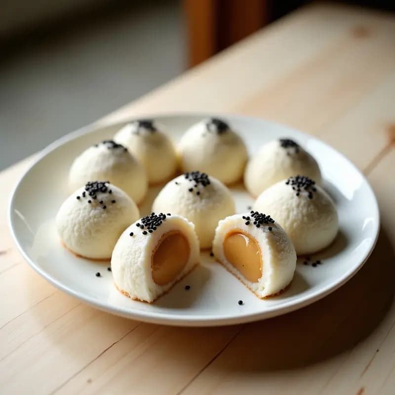 Mochi Japonés Relleno de Mantequilla de Cacahuete: Postre Sin Horno y Alta en Energía