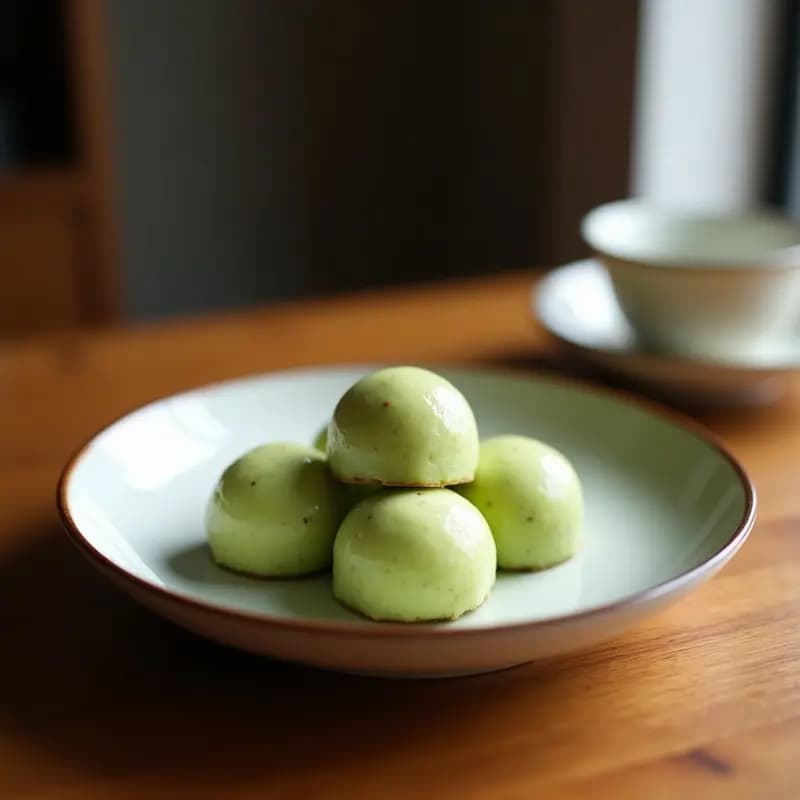 Mochi de Matcha y Coco: Postre Japonés Sin Azúcar y Alto en Antioxidantes
