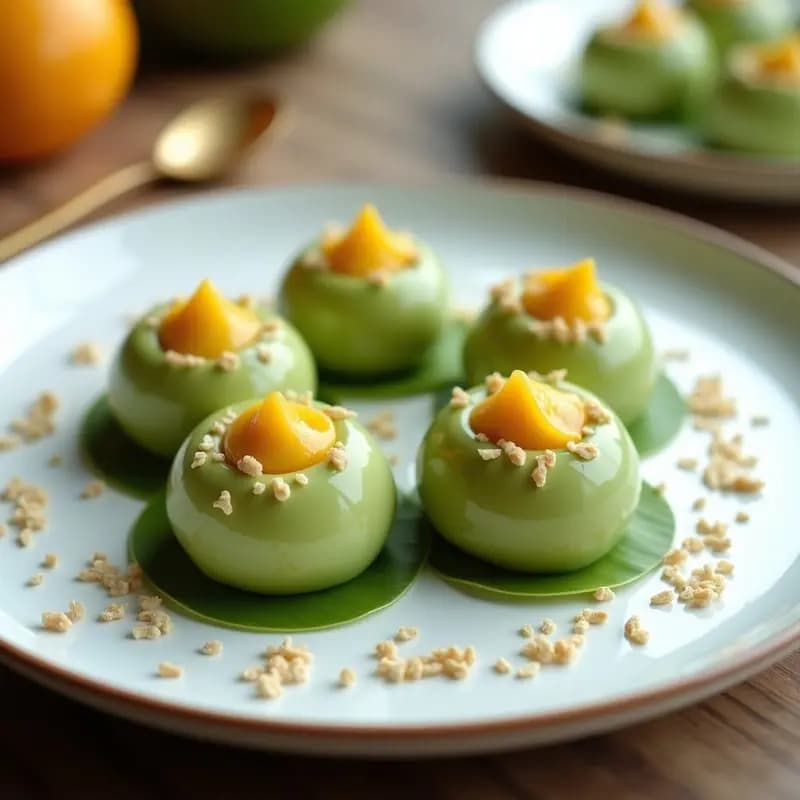 Mochi de Matcha y Mango: Postre Japonés con Toque Tropical en 4 Pasos