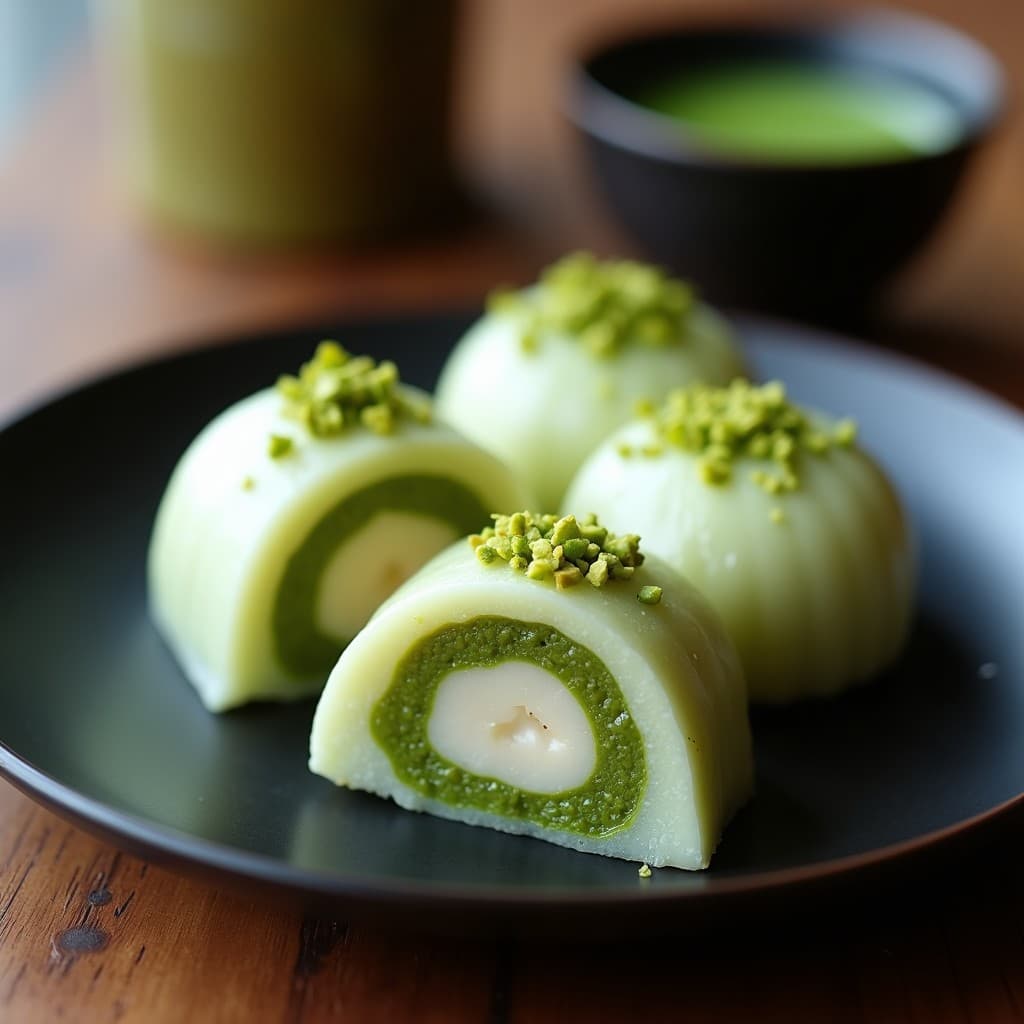 Mochi de Pistacho y Wasabi: Postre Japonés Sin Azúcar y Sin Horno en 5 Ingredientes