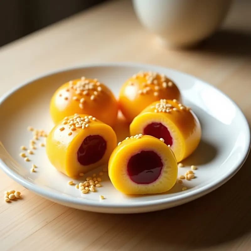 Mochi de Red Bean y Cúrcuma: Postre Japonés Vegano y Antiinflamatorio