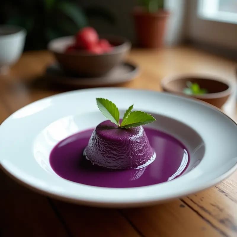 Mochi de Ube y Coco: Postre Japonés Veganizado con Relleno de Anko de Frijol Rojo