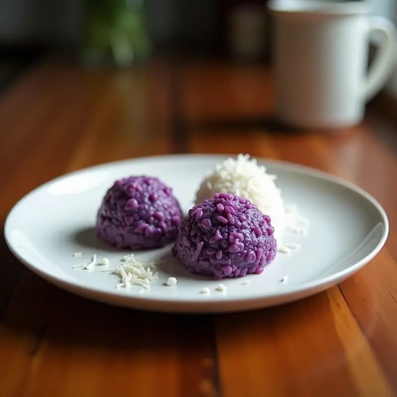 Mochi de Ube y Coco Rallado: Postre Japones Vegano Sin Gluten en 5 Ingredientes