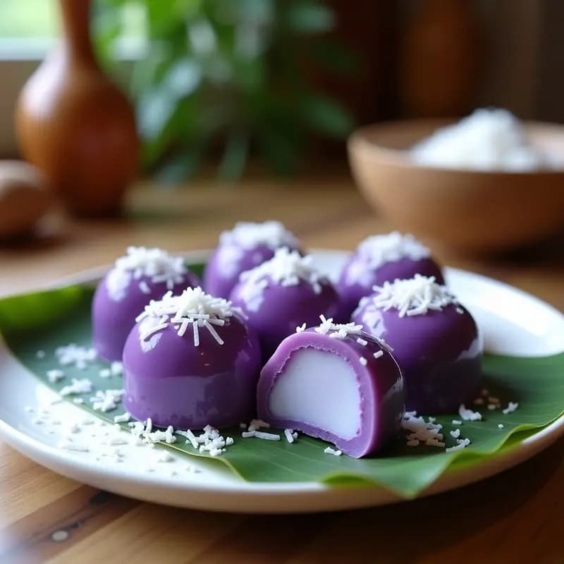 Mochi de Ube y Coconut Milk: Postre Filipino Vegano y Sin Gluten