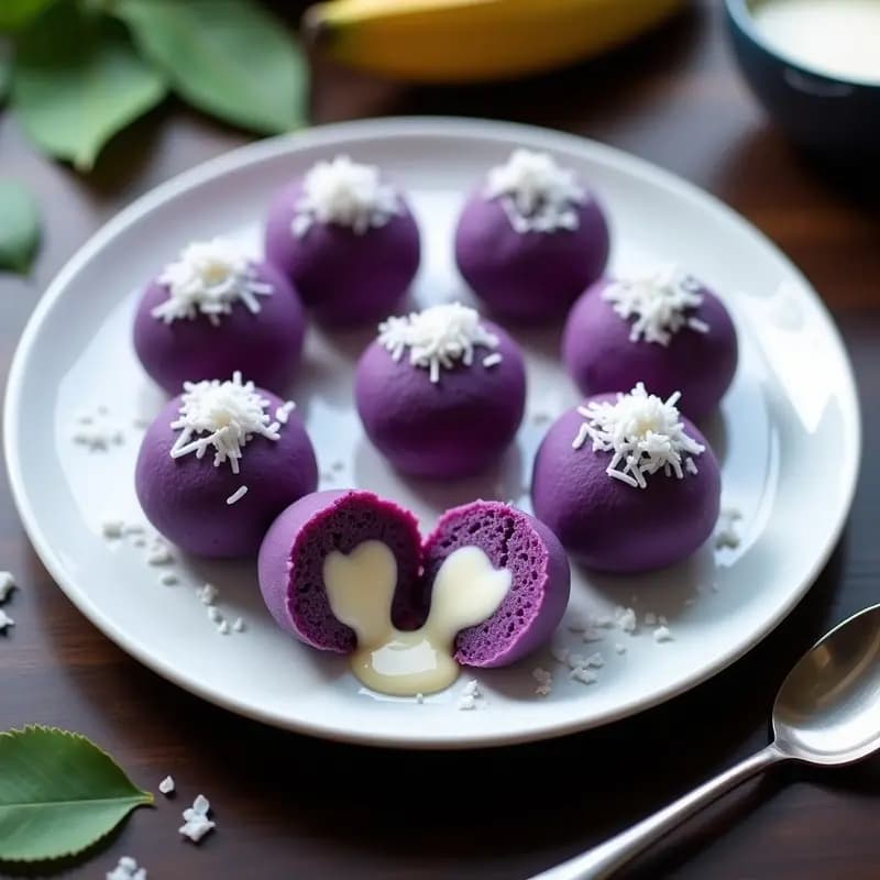 Mochi de Ube y Leche Condensada: Postre Filipino Morado y Cremoso en 30 Minutos