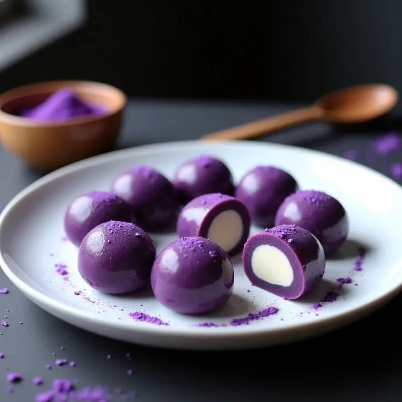 Mochi de Ube y Queso Crema: Postre Filipino-Japonés Sin Horno en 5 Ingredientes