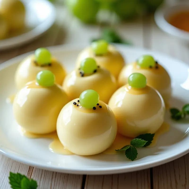 Mochi de Uva y Queso Cremoso: Postre Japonés Innovador con Toque Occidental