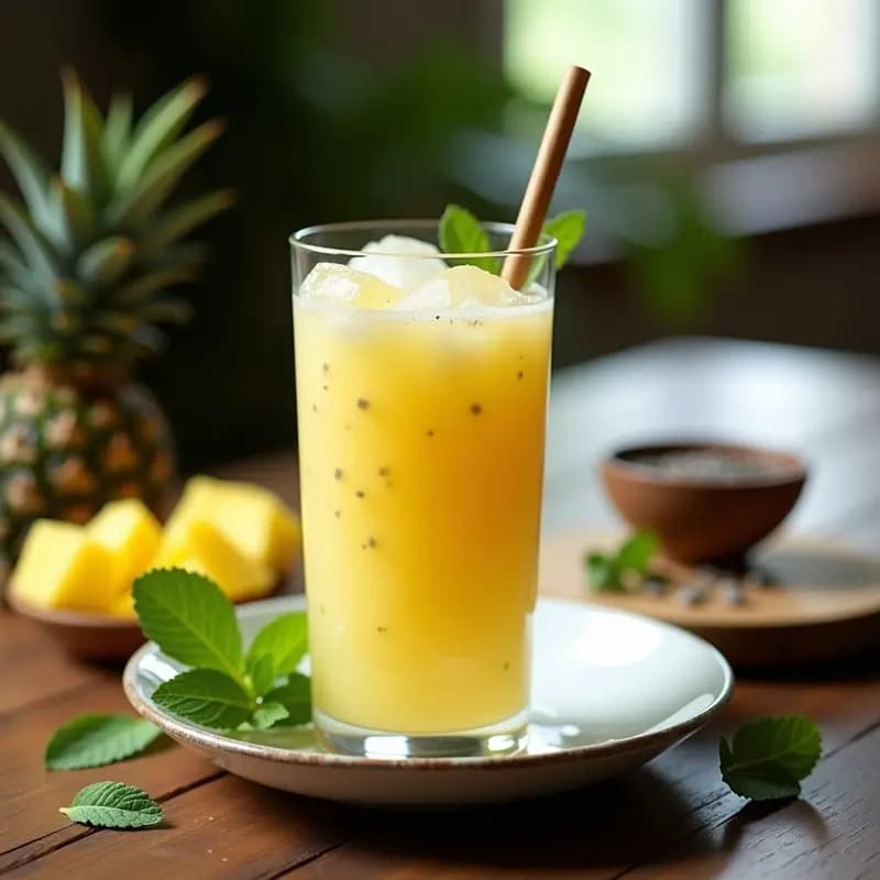 Mochica de Piña y Chía: Bebida Colombiana Tradicional con Toque Moderno y Sin Azúcar