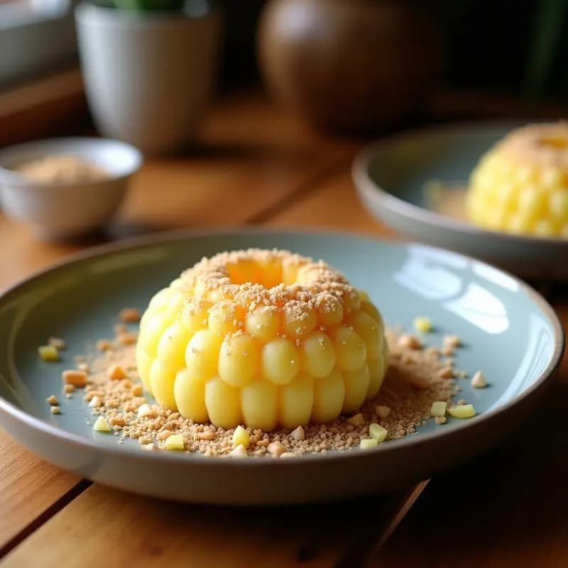 Mochica de Piña y Coco: Postre Peruano Vegano Sin Horno