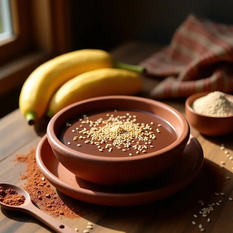 Mochica de Plátano Macho y Cacao: Bebida Peruana Energética y Sin Lactosa